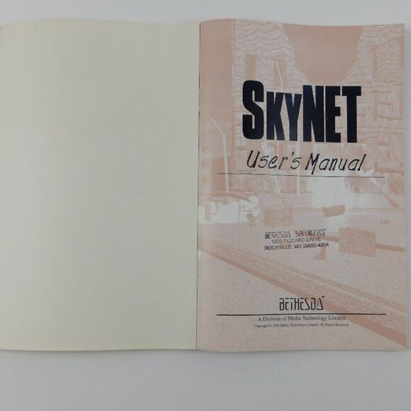 SkyNet 1996 Video Game User Manual - Picture 3 of 4